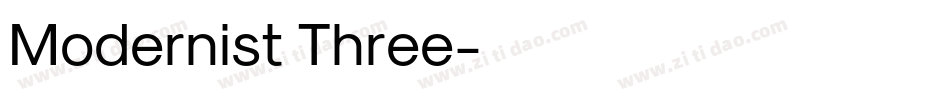 Modernist Three字体转换